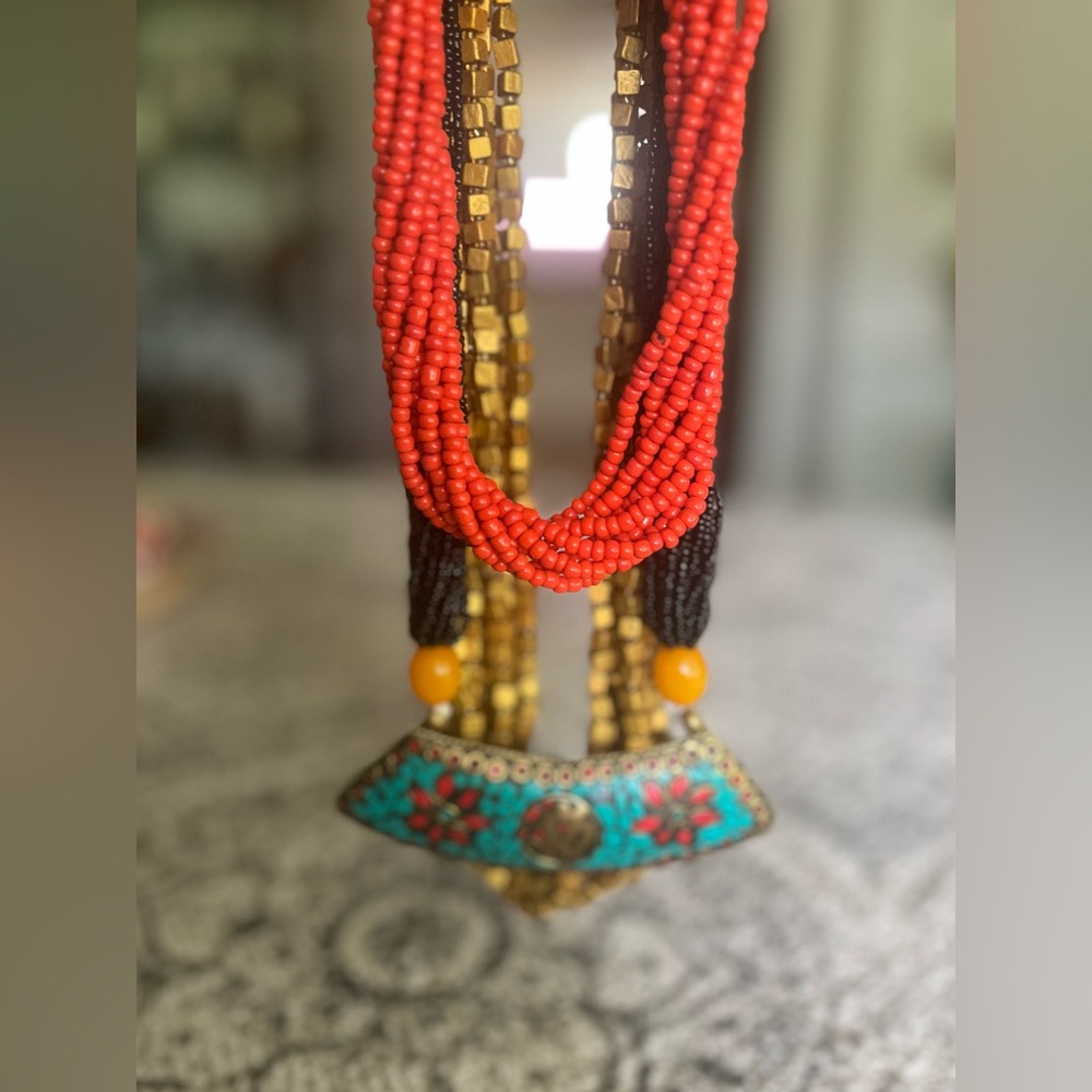 Bundle Three Beaded Statement Necklaces (3) - image 1